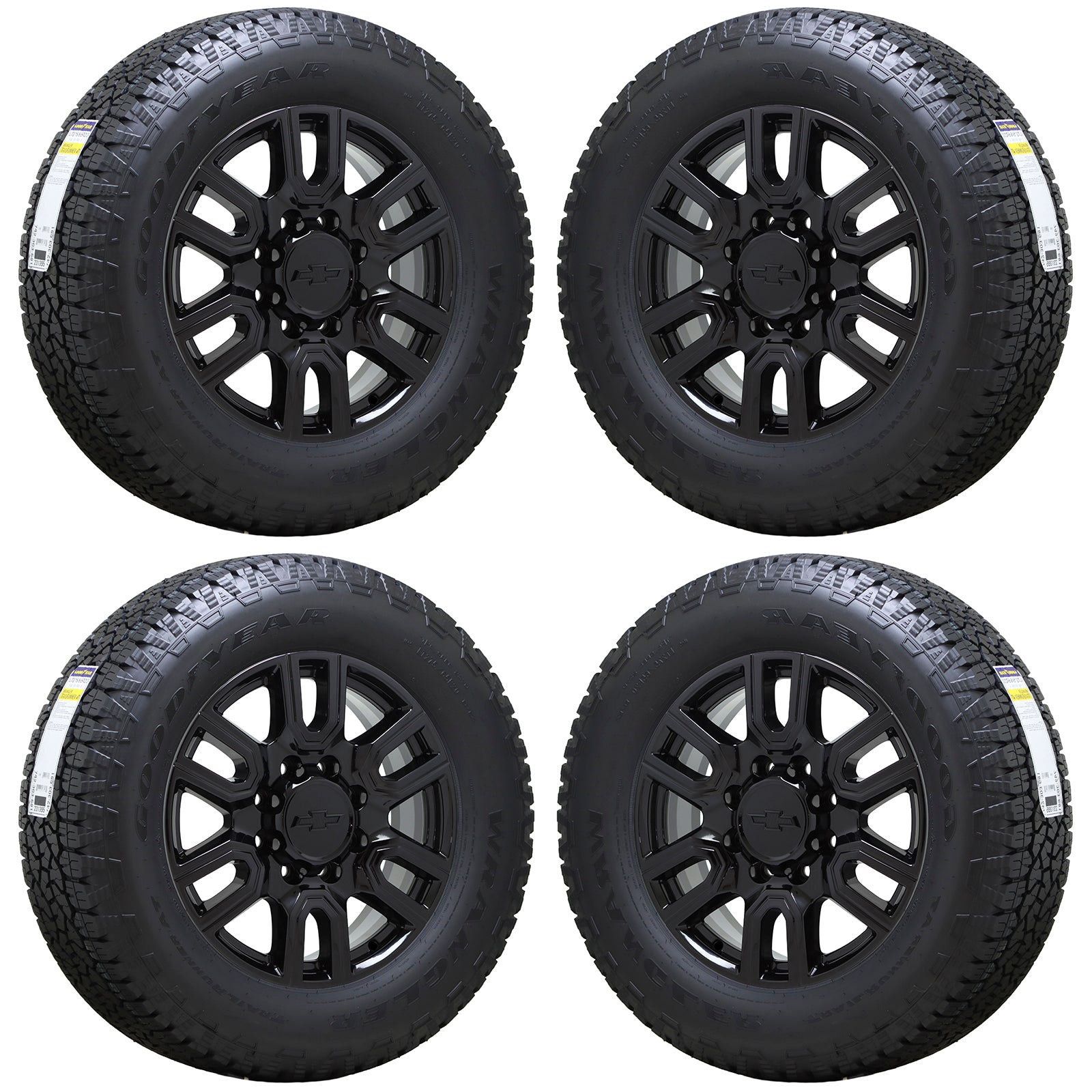20" GMC Sierra Yukon 2500 3500 Truck Gloss Black wheels rims OEM set 5950